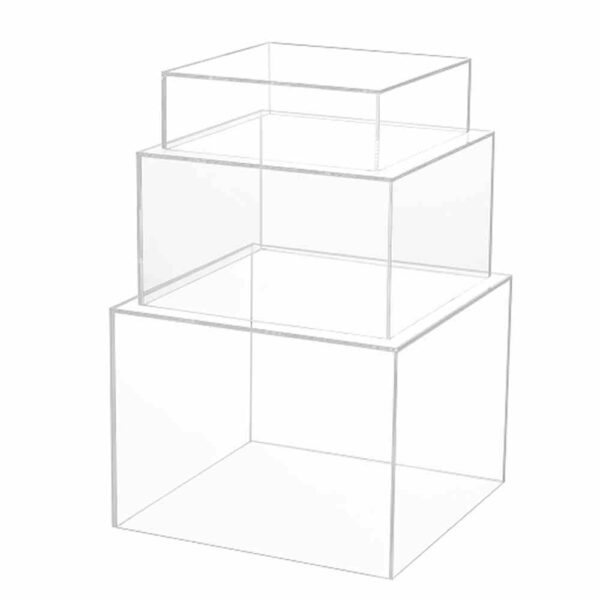 Cubes plexiglass avec guirlandes lumineuses