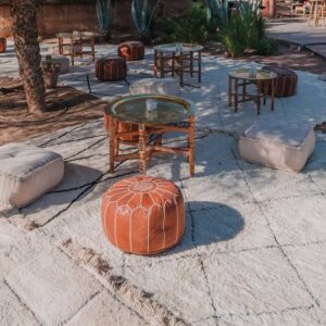 Pouf berbère en cuir – Image 4