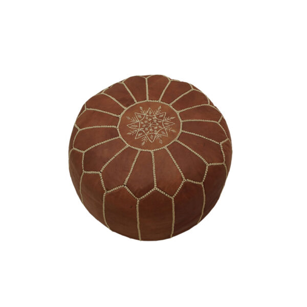 Pouf berbère en cuir