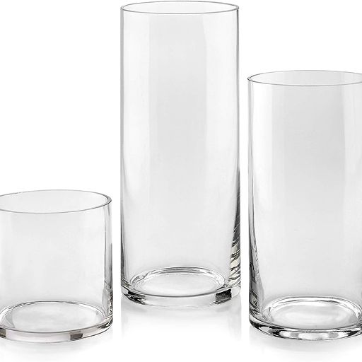Photophores en verre cylindriques