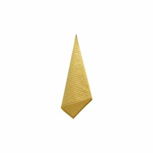 Serviettes vichy blanc et jaune – Image 2
