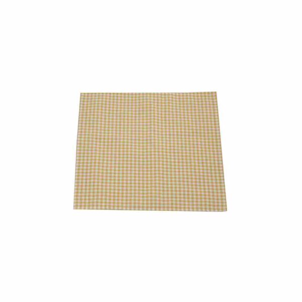 Serviettes vichy blanc et jaune