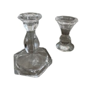Bougeoirs en verre ciselé – Image 4