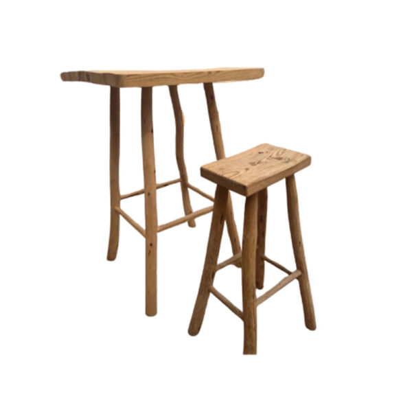 Chaise haute rustique