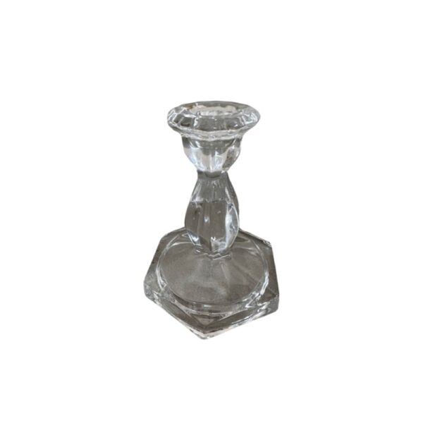 Bougeoirs en verre ciselé