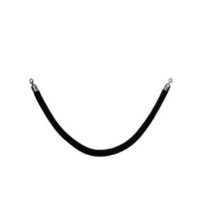 Potelet chromé avec corde noire – Image 2